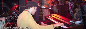 Mark Nanni playing keyboards in concert